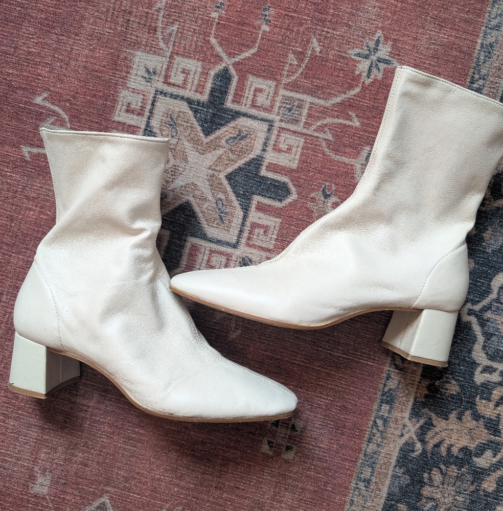White Zara Boots - US 7